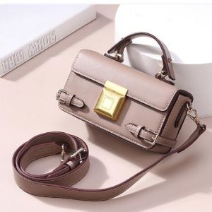 Single Shoulder Cowhide Genuine Leather Handbags With Thickened Bottom