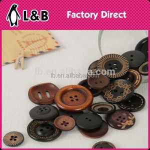 wood button