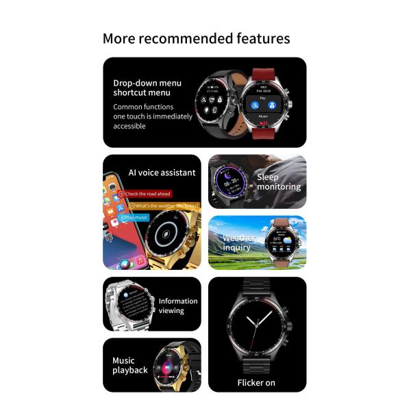 HD Round Screen SK27 Smart Watch 1.58 Inch Men Fitness Tracker Watch Waterproof IP68