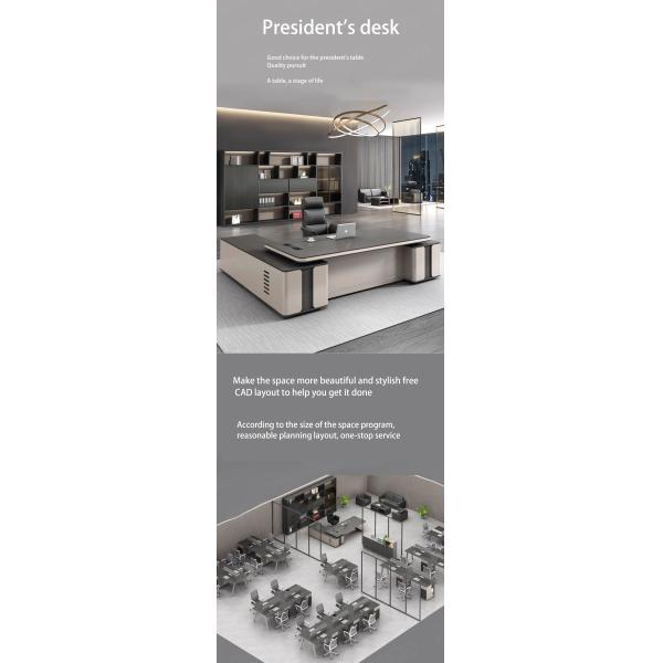 Simple Modern Office Furniture Set Large Desk and Chair for Eco-Friendly Manager Room