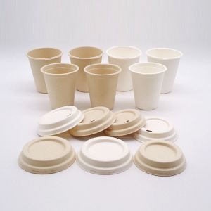 Biodegradable Bagasse Coffee Cups Sugarcane Pulp Cups Chemical Resistant
