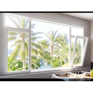 Customized Building Aluminium Windows Replacement Anodizing Surface