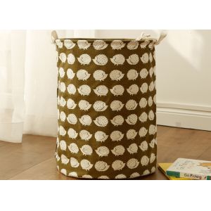 Puting Foldable washing laundry basket toy storage bag cotton lenon customized