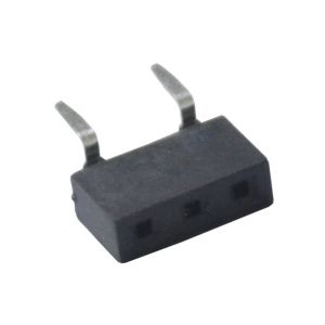 Black Single Row Header Connector 2.54 Female Header SMT Type Fireproof