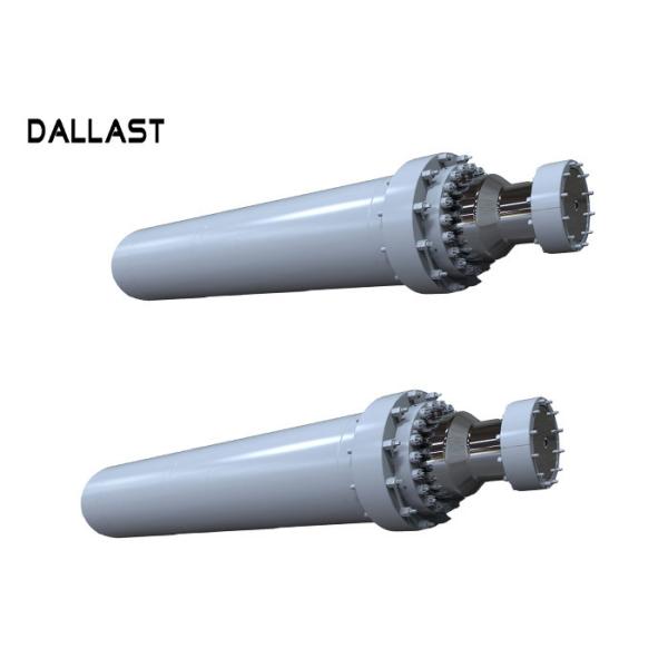 Buy Double Acting Multi Stage Hydraulic Cylinder Welded Industrial Heavy Duty Flange at wholesale prices