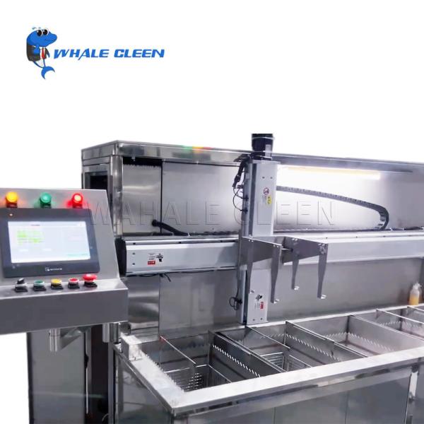 Buy 108L Five Tanks Automatic Ultrasonic Cleaning Machine With Robot Arm at wholesale prices