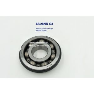 63/28NR C3 Motorcycle Bearings 28x68x18mm with Snap Rings for Automotive Parts