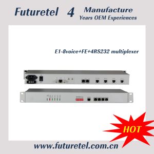 Quality Fiber Optical E1 interface 8 4voice Ethernet 4RS232 multiplexer for sale