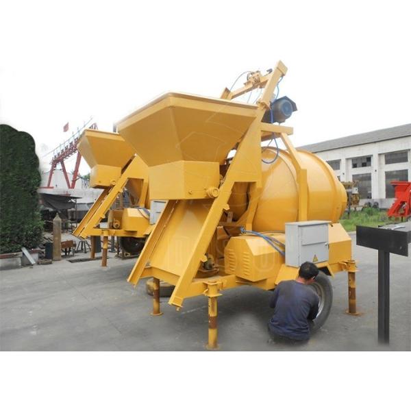 Hydraulic Tipping Hopper Concrete Mixer JZM500 Reversing Drum Mobile Electric