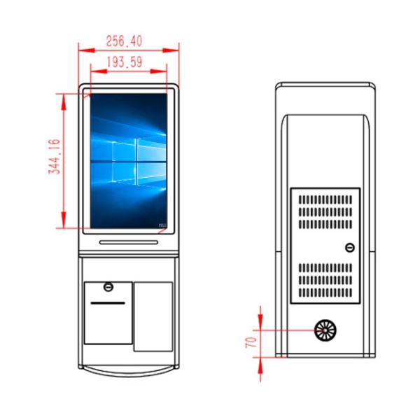 Windows Digital Self-Ordering Kiosk for Hospitality and Fast Food