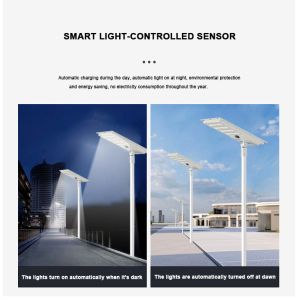 Waterproof IP65 All In One Solar Street Lights Motion Sensor Optional Pole Mount