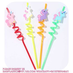 Reusable Birthday Party Rainbow Unicorn Straws Unicorn Party Supplies Birthday