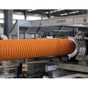 Water Cooling DWC Pipe Production Line For ID100 - ID600MM Plastic Drainage