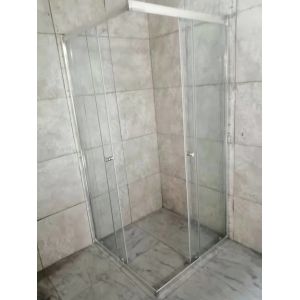 China Full Transparent Glass Sliding Door Shower Room Square 900x900mm on sale
