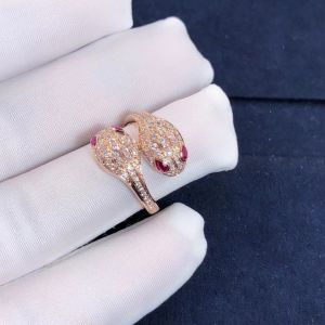 Bvl Serpenti Seduttori Ring High-End Fashion New Style 18K Gold Jewelry Natural