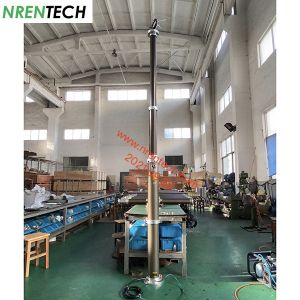 4.5m pneumatic telescoping mast for mobile surveillance-inside CCTV wires