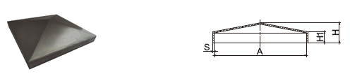 4.5in X 4.5in 7x7 8x8 4x4 Square Steel Post Caps Plastic Column Cover