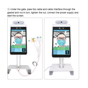 15W 8 Inch Face Recognition Infrared Human Body Thermometer