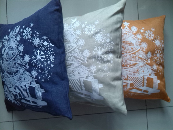 Buy BSCI passed-Fashionable cushion cover with Christmas tree design printed. at wholesale prices