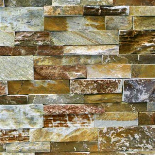 Slate Culture Stone Natural stone Gold White Yellow Slate Stone Wall Cladding