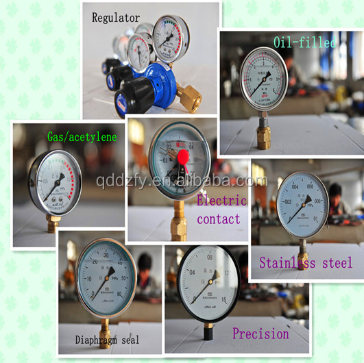 All Stainless Steel Indicator Pressure Gauge With Flange CE Approved