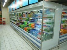 Quality Energy Drink Multideck Open Chiller , Customize Multideck Display Fridge for sale