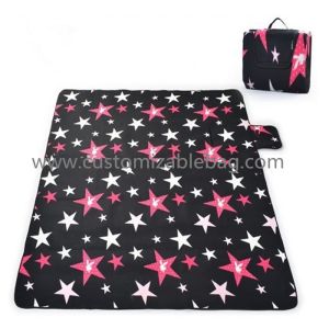 China Portable Picnic Mat Outdoor Leisure Popular Fashion Blanket Black Blue on sale