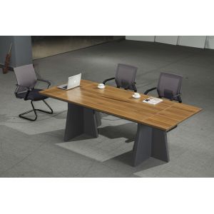 2.4 Meter Rectangular Melamine Conference Table OEM / ODM Service SGS Approved