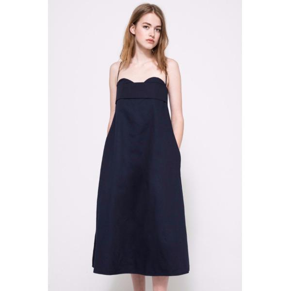 Best Quality Plus Size Navy Blue Midi Elegant Lady Dress