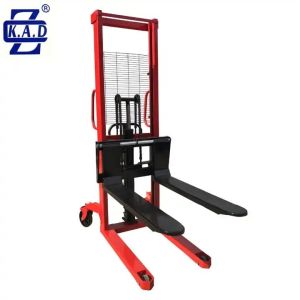 Rated load 2000 kg 2500 mm hydraulic manual pallet stacker with adjustable forks