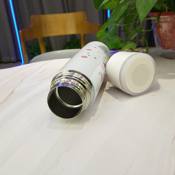 2020 New Speaker Waterproof Double Wall Vacuum Insulated Stainless Steel Water Bottle Christmas Gift Music Bottle
