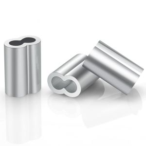 ISO Aluminum Wire Crimp Sleeves Lightweight 1/4" 30pcs Practical