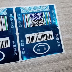 Metalized Double Layer Labels Customized Laser Security Scratch Off Labels