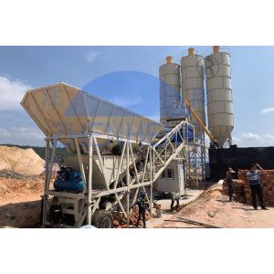 YHZS35 Mobile Concrete Batching Plant, Mobile Cement Plant, Mobile Concrete