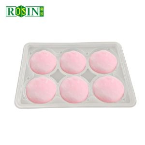 Quality Customized 6 Grid Frozen Food Tray PP Plastic Food Container For Dumplings And Buns for sale
