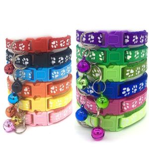 Footprint Cat Dog Collar Patch Cloth Kitten E Collar With Bell
