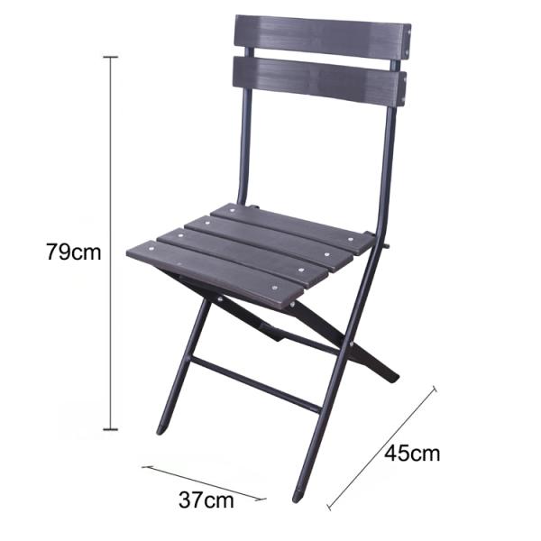 None Logo Outdoor Garden Patio Party Banquet Events Folding Portable Wood Grain Plastic Dining Chair