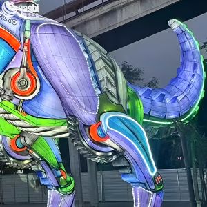 Vivid Dinosaur Model Lantern - LED Outdoor Lighting Fixture