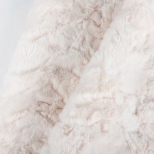 Customized Designs Faux Fur Fabric Polyester Stripe Embossing for Women's Winter