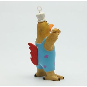 Colorful Rooster Latex Pet Toys / Adorable Squeaky Rubber Chicken Dog Toy