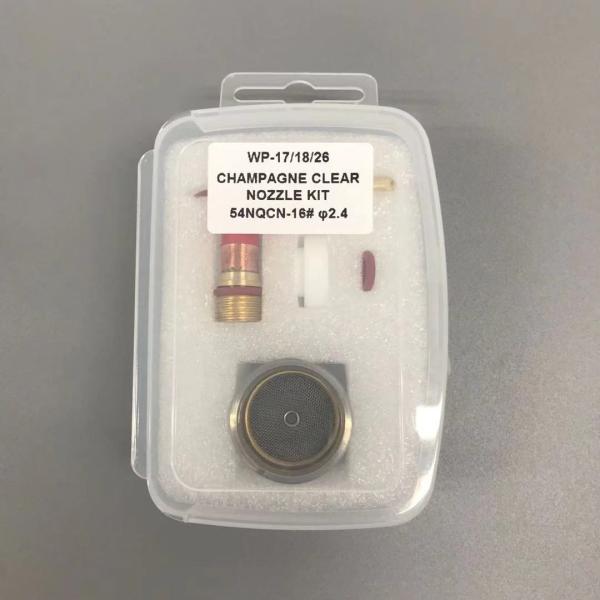 Buy WP-17/18/26 16 TIG Welding Torch Accessories Champagne Clear Nozzle Kit with Guard at wholesale prices