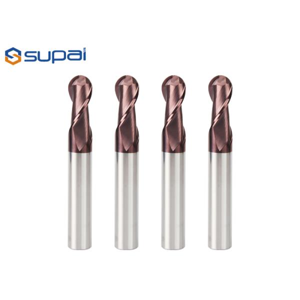 Spiral HRC45 Ball Nose Drill Bit / Micrograin Solid Carbide Router Bits
