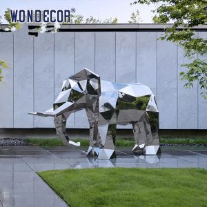 Forging Abstract Ss Sculpture Geometry Elephant