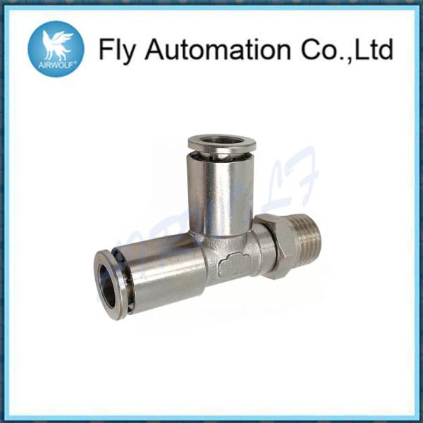 Buy Lateral Swivel Pneumatic Tube Fittings S6440 Series Silvery Connector at wholesale prices
