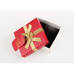 China Red Present Packaing Cardboard Gift Boxes For Watch / Chocolate / Necklace on sale