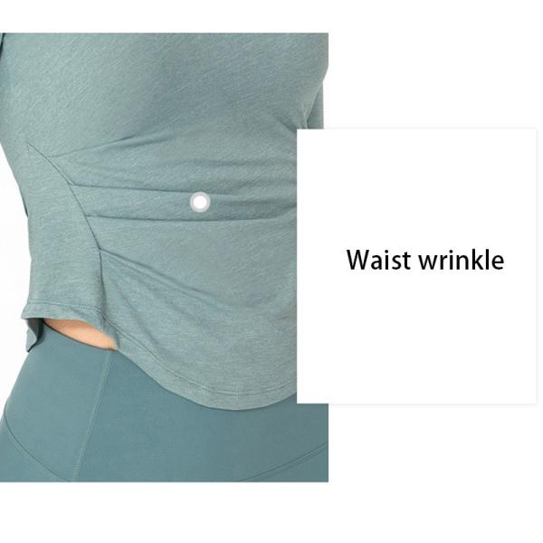 Nylon V Neck Running Top Nude Feeling Gym Long Sleeve Womens Workout Top