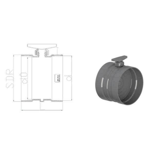 Manual PVC/UPVC Plastic Ventilation Check Ventilation Butterfly Valve