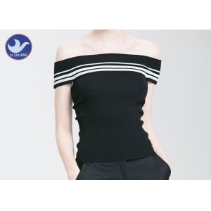 Sexy Off Shoulder Cross Back Womens Knit Pullover Sweater Lady Summer Sleeveless