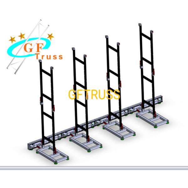 6061 Aluminum LED Screen Truss Wall Ground Support Black