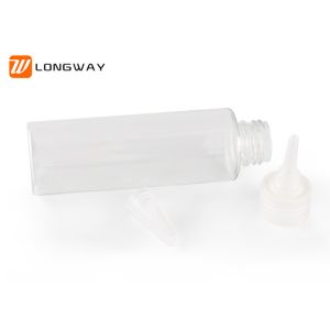 100ml Plastic PET boston round pet bottles with Screw Cap for Cosmetic Packaging